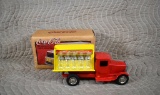 Two Coca-Cola Metal Transport Trucks: Gearbox 1930s Bottling & Ertl Collectibles Ford C-800