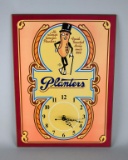 Planters Peanuts 17.5” Pressed Wood Advertising Sign/Clock