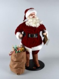 Franklin Heirloom Dolls Coca-Cola 23.5” “Santa Heirloom Collector Doll” w/ Display Stand