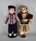 Franklin Mint Heirloom Dolls Ltd. Ed. Coca-Cola Co. “Sarah” & “Perry”