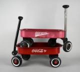 Lot of Two Doll Size Red Wagons by Coca-Cola & My Little Wagon