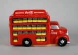 Coca-Cola Brand Gibson Ceramic Cookie Jar w/ Delivery Truck Shape