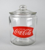 Rhyne & Son Coca-Cola Advertising Lidded Counter Top Jar