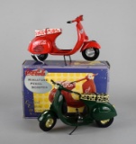 Lot of Two Xonex Limited Edition Coca-Cola Die-Cast Miniature Pedal Scooters Nos. 06985 & 05738