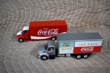Two Coca-Cola Transport Trucks: RC2 Johnny Lightning &  Solido International 4400 (SS 8C09-10)