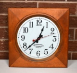 Antique 1923 International Time Recording Co., Endicott, NY Electric Wall Clock in Cherry Case