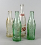 Four Vintage Coca-Cola or Pepsi-Cola Soda Bottles, Spartanburg, SC