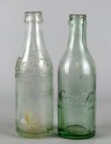 Two Old Straight-Side Coca-Cola Soda Bottles: Augusta, GA & Union, SC