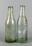 Two Old Straight-Side Coca-Cola Soda Bottles: York, PA & Spartanburg, SC