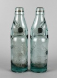 Two Antique English Codd Bottles: Hindle & Co. Blackpool & William H Baxter Haslingden Mineral Works