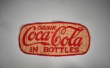 Vintage Coca-Cola Brand 9” Oval Green Pinstripe Uniform Patch