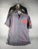 Lot of Three Grey & Red Coca-Cola Company Uniform Shirts/Jacket