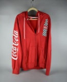 Coca-Cola Brand Checkered & Red Hoodie Size Adult XL