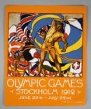 1912 Olympic Games Stockholm Period Poster / Flyer