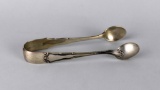 Antique Continental (800) Silver Sugar Tongs with Mystery Mark