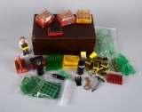 Wooden Coca-Cola Hinged Box w/ Large Collection Miniature / Toy Coke Bottles