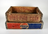 Vintage Pepsi-Cola (with Dividers) & Diet-Rite Cola Wood Crates