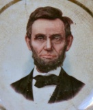 The Colonial Company Antique Framed Abraham Lincoln Plate