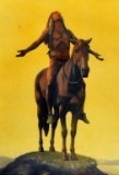 Vintage Samuel Schiff Co., N.Y., Native American “Appeal to the Great Spirit” on Horseback Print
