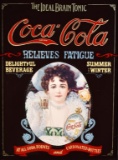 “The Ideal Brain Tonic” Framed Coca-Cola Advertisement Sign