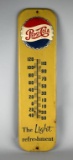 Vintage Pepsi-Cola 27” Metal Advertising Thermometer