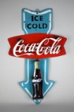 Ice Cold Coca-Cola 24” Arrow-Shaped Advertising Sign