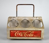 Vintage Coca-Cola Six Pack Metal Bottle Carrier, Lot 76