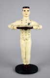 Vintage Coca-Cola Advertising Cast Iron Waiter / Bellhop with Tray Doorstop