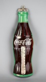 Vintage Donasco Coca-Cola Advertising 17” Bottle-Shaped Metal Thermometer Sign, Lot 82
