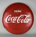 Vintage Coca-Cola Advertising 24” Red Button Sign