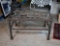 Vintage Metal Grillwork Outdoor / Patio Coffee Table with Glass Top Cover