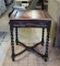 Antique Early 20th C. William & Mary Style English Oak Barley Twist Side Table with Drawer