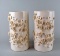 Pair of White Abigails Capodimonte Style Ceramic Vases with Floral Motifs
