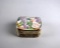 Embossed Metal/Porcelain Top Oriental Box with Grapes Motif