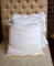 Lot of Three White European Size Pillows: Two in Matelasse Artiste Shams & One Eyelet Style Sham