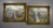 Pair of Barbara Le Bey Garden Paths Prints,Signed In Print, Gilt Wood Frames