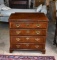 Baker Furniture Inlaid Mahogany Chippendale Style Bedroom Small TV Cabinet with Drawer