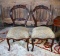 Pair of 19th C. Victorian Rosewood Balloon Back Side Chairs with Contemporary Upholstered Seats