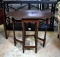 Antique Barley Twist Drop Leaf Gateleg Oak Side Table