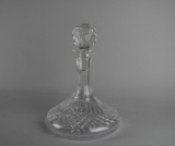 Vintage Waterford Crystal Lismore Ship's Decanter with Stopper