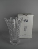 Shelby 24% Lead Crystal 11” Vase with Scalloped Rim