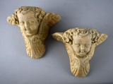 Pair of Hayes Parker by Faroy Hanging Earthenware Angel Candle Sconces