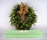 Two Decorative Items: Scentennials White Ginger Drawer Liners & Artificial Greenery Vine Wreath