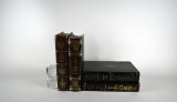 Lot of Four Leather Bound Books: “R. v. R.” by Loon, “The Literature of England” & Others