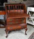 Vintage Mahogany Queen Anne Secretary Desk by Maddox of Jamestown NY