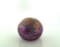 Ornamental Blown Glass Iridescent Spatter & Threaded Design Paperweight Etched “OBG”, Oregon