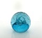 Caithness Cauldron Scotland Glass Paperweight Etched “A36868”, Bullicante w/ Blue & White Flower