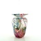 Toe River Studio Loretta Ford Pink & Blue Swirl Art Glass Vase, Unsigned, No. Carolina