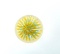 Rick Caffrey Boro Art Glass Orb/Marble Etched “RPC 2022”, Blue & Yellow Air-Trap