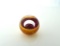 Unmarked Art Glass Orb/Marble, Orange & Red Double Bubble Vortex